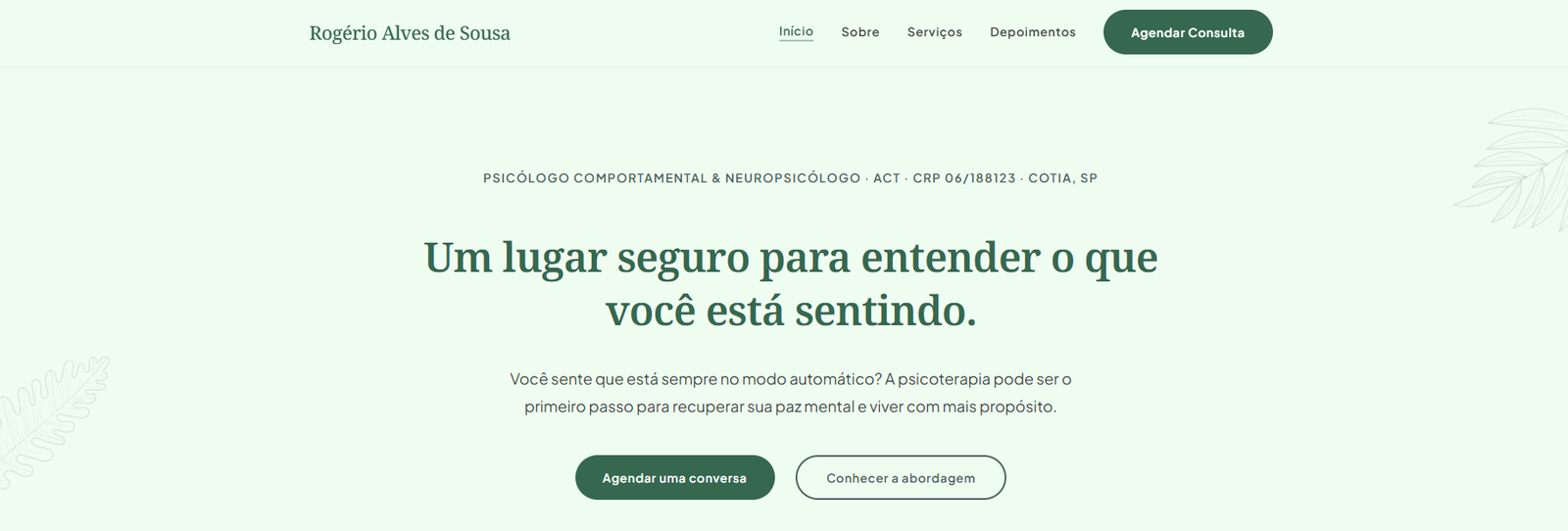 LP para Psicólogo Rogério Alves de Sousa